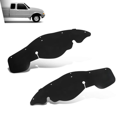 G-PLUS Engine Well Frame Fender Splash Shields Shield w/Clips Compatible with Ford Ranger 1998-2006 Black