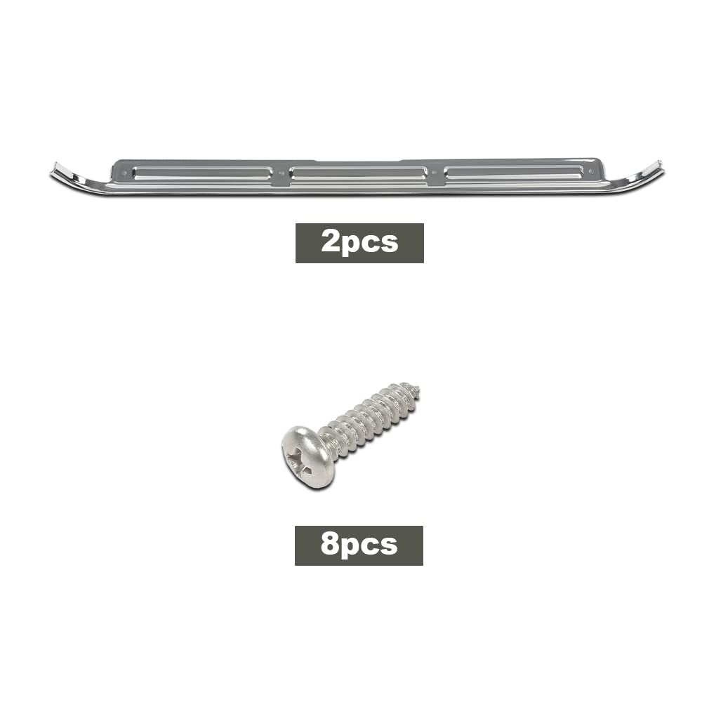 G-PLUS Chrome Door Sill Plates 2pcs Compatible with Chevy GMC Truck C10 C20 1967-1972 Car Door Sill Protector Step Scuff Plate w/Hardware Car Door Sill Steps Covers Scratch Pad