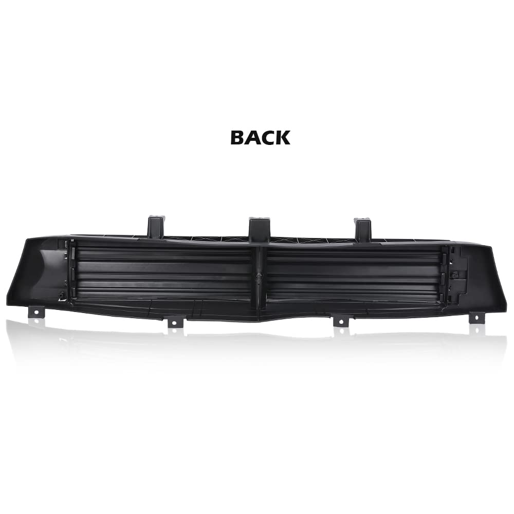 G-PLUS Front Bumper Shutters W/o Motor Compatible with Buick Lacrosse 2014 2015 2016 26202080 GM26202080 9054678 Dark Black