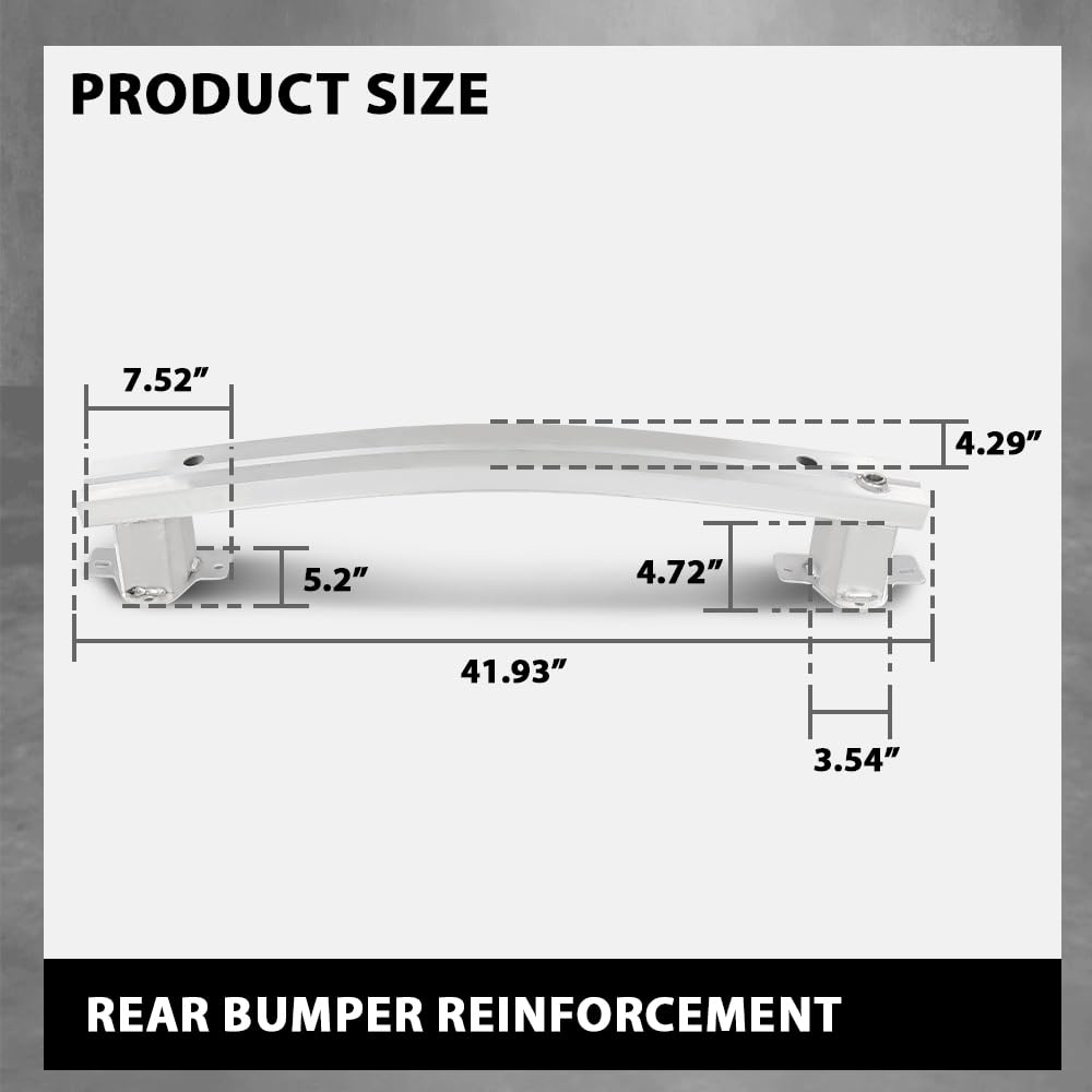 G-PLUS Bumper Face Bar Reinforcement Rear Compatible with Jeep Compass 2017-2022 68243701AA