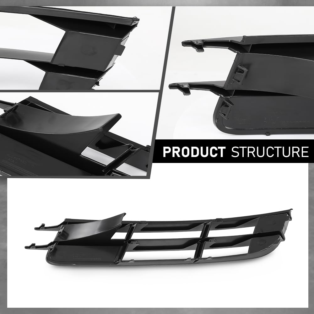 G-PLUS Front Right Bumper Grille Fog Light Cover, Compatible with Audi Q7 2007-2009 W/o S Line Package, Passenger Side, 4L0807682 3FZ, 4L080768201C