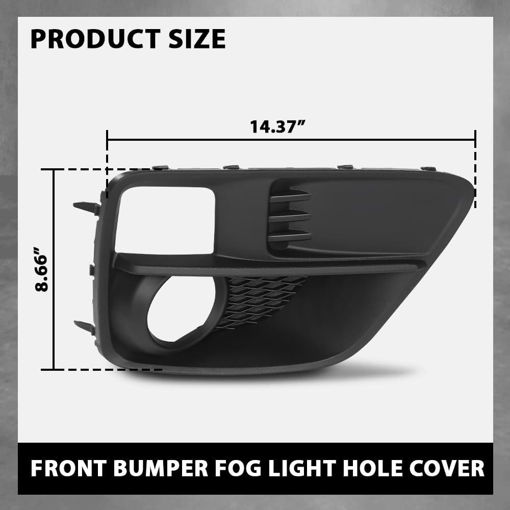 G-PLUS Front Bumper Fog Light Hole Cover Compatible with Subaru WRX 2015-2017,Fit Subaru WRX STI 2015-2017,Fit For Models With Fog Lamps 57731VA010
