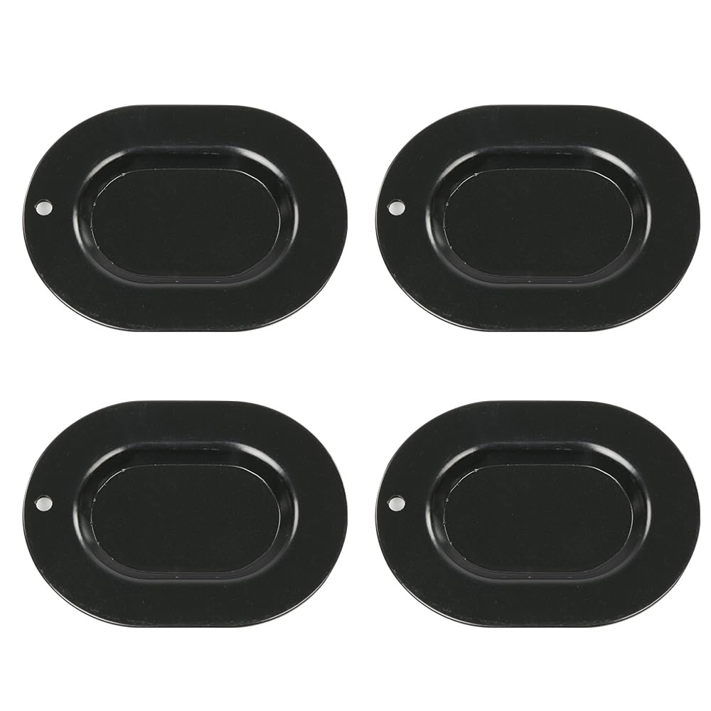 G-PLUS Trunk Floor Pan Drain Plug Plate Set Compatible with A-body/Chevelle/GTO/442/GS 1967-1972,Fit All GM Big Car & All GM 1967-1977,Fit Chevy Camaro/Pontiac Firebird 1967-1981 4 PCS Metal