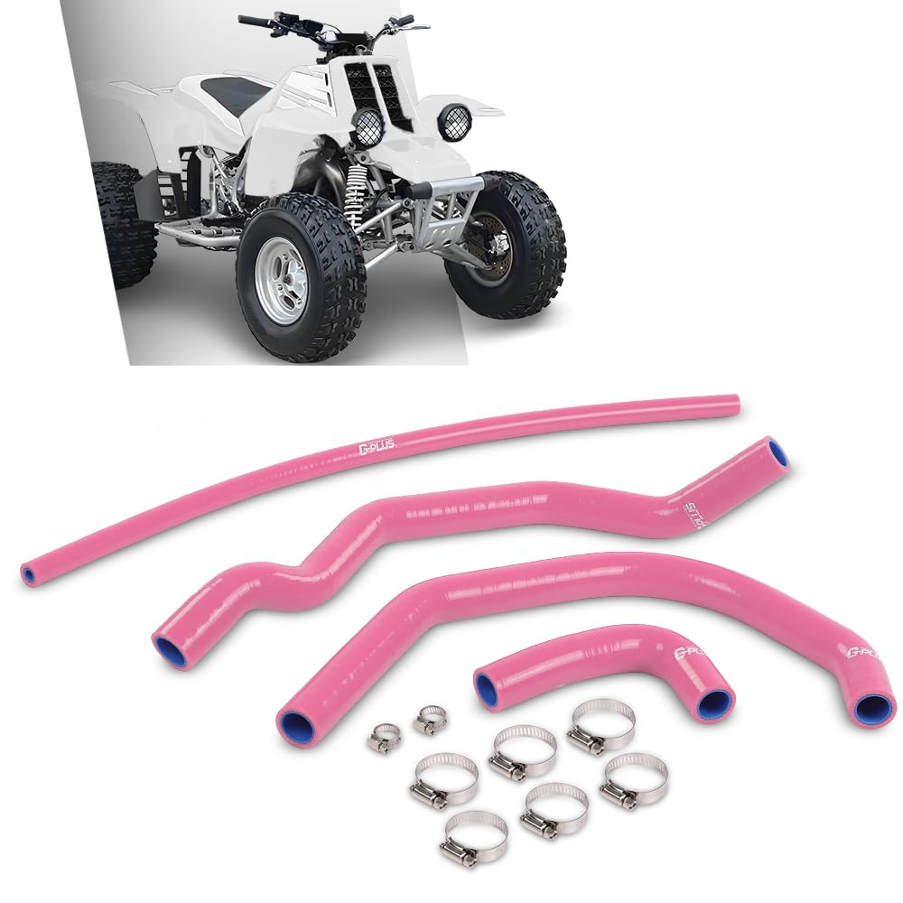 G-PLUS Silicone Radiator Hose Kit Compatible with Yamaha Banshee 350 YFZ350 1987-2006 Pink