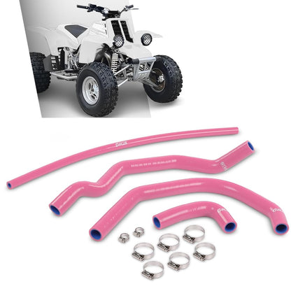 G-PLUS Silicone Radiator Hose Kit Compatible with Yamaha Banshee 350 YFZ350 1987-2006 Pink