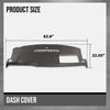 G-PLUS TPE Molded Dash Cover Cap Overlay Compatible with Chevy Avalanche/Tahoe/Suburban/Silverado 2007-2014 GMC Yukon/Yukon/Sierra 2007-2014,Fit Models WITHOUT Dash Speaker & Amp Brown