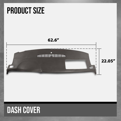 G-PLUS TPE Molded Dash Cover Cap Overlay Compatible with Chevy Avalanche/Tahoe/Suburban/Silverado 2007-2014 GMC Yukon/Yukon/Sierra 2007-2014,Fit Models WITHOUT Dash Speaker & Amp Brown