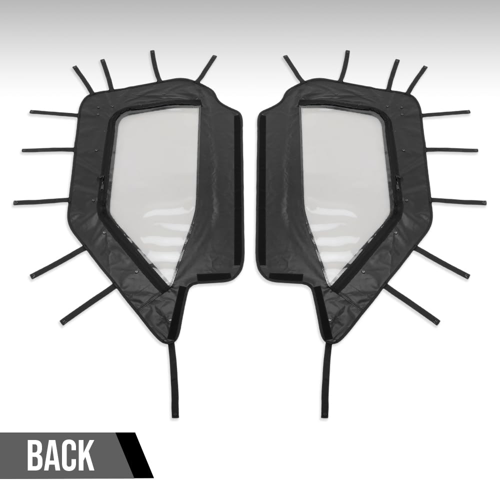 G-PLUS Soft Upper Doors Compatible with Polaris RZR XP 1000 and RZR XP Turbo 2014-2022 Fit Polaris RZR S 1000 2016-2020 Black 2 Pcs