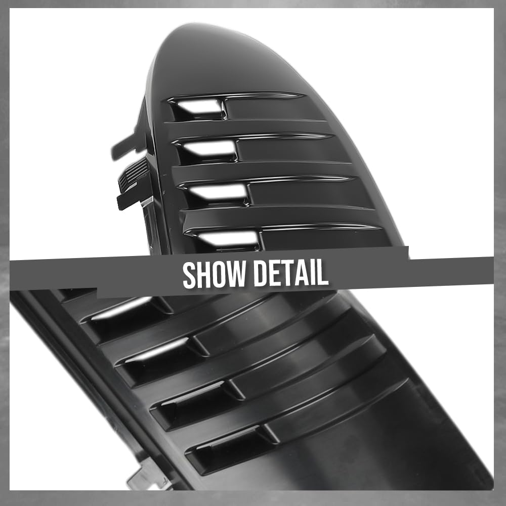 G-PLUS Rear D-Pillar Molding Trim Panels Compatible with Chevy Tahoe GMC Yukon 2000-2006 15764012, 15765114 Black