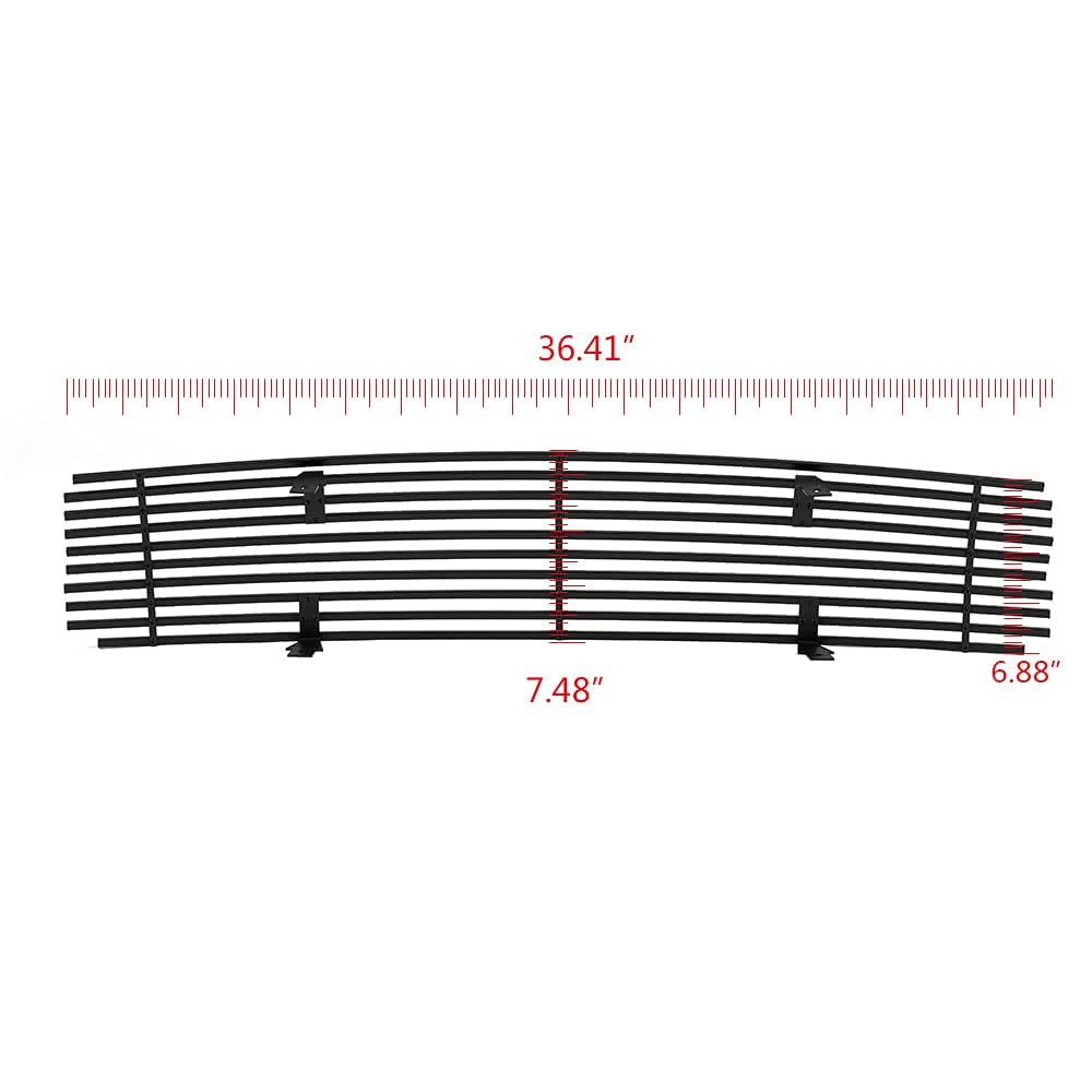 G-PLUS Front Upper Bumper Chrome Billet Grille Insert Compatible With Nissan Maxima 2009 2010 2011 2012 2013 2014 (Black)