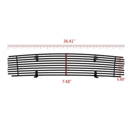 G-PLUS Front Upper Bumper Chrome Billet Grille Insert Compatible With Nissan Maxima 2009 2010 2011 2012 2013 2014 (Black)