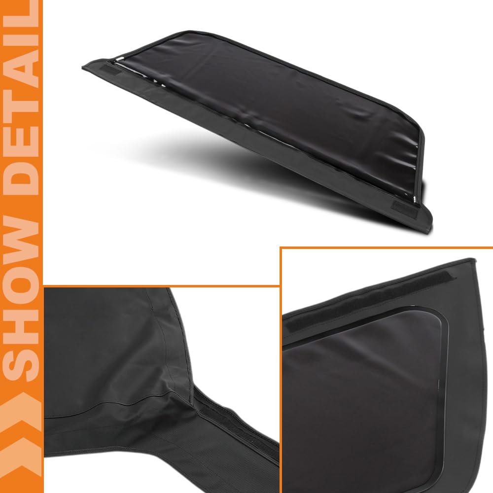 G-PLUS Soft Top With 3 Windows Compatible with Isuzu Rodeo 2000-2002 Fit Isuzu Amigo 1999-2000 Black