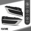 G-PLUS Fog Light Hole Cover Set Left & Right Side Compatible with Volvo XC60 2018 2019 2020 2021 31694538, 31694538-5 Chrome Black