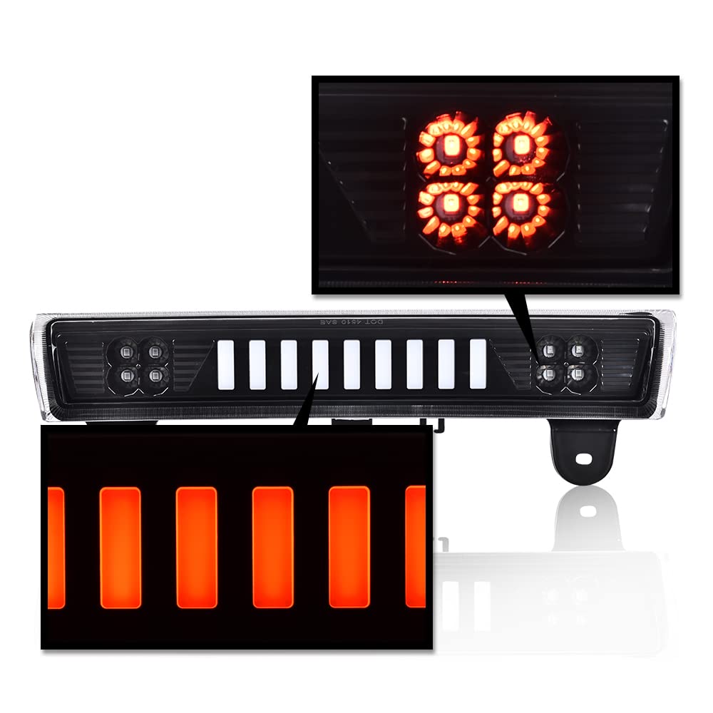G-PLUS LED 3rd Brake Light for Chevy Suburban Tahoe GMC Yukon 2000-2006 Red Lens Additional Angle