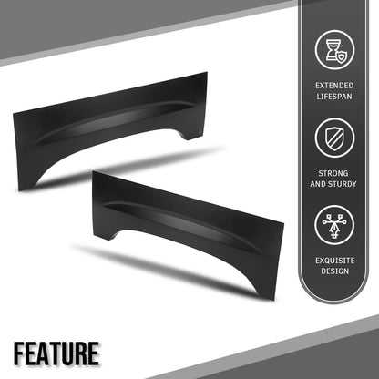 G-PLUS Wheel Arch Repair Panel Upper Rear Pair Compatible with Chevy Silverado GMC Sierra 1500 1999-2006 Not Fit 2007 New Body Style Models Black