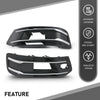 G-PLUS Pair Front Bumper Fog Light Grille Cover Bezel Insert, Compatible with Audi Q7 Standard Model 2016-2019, Left Driver & Right Passenger Side 2PCS