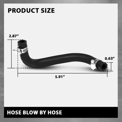 G-PLUS PCV Hose Blow By Hose w/Clamps Compatible with Nissan Altima 2.5L Engine 2007-2012 11823-JA00A, 11823JA00A Black Rubber