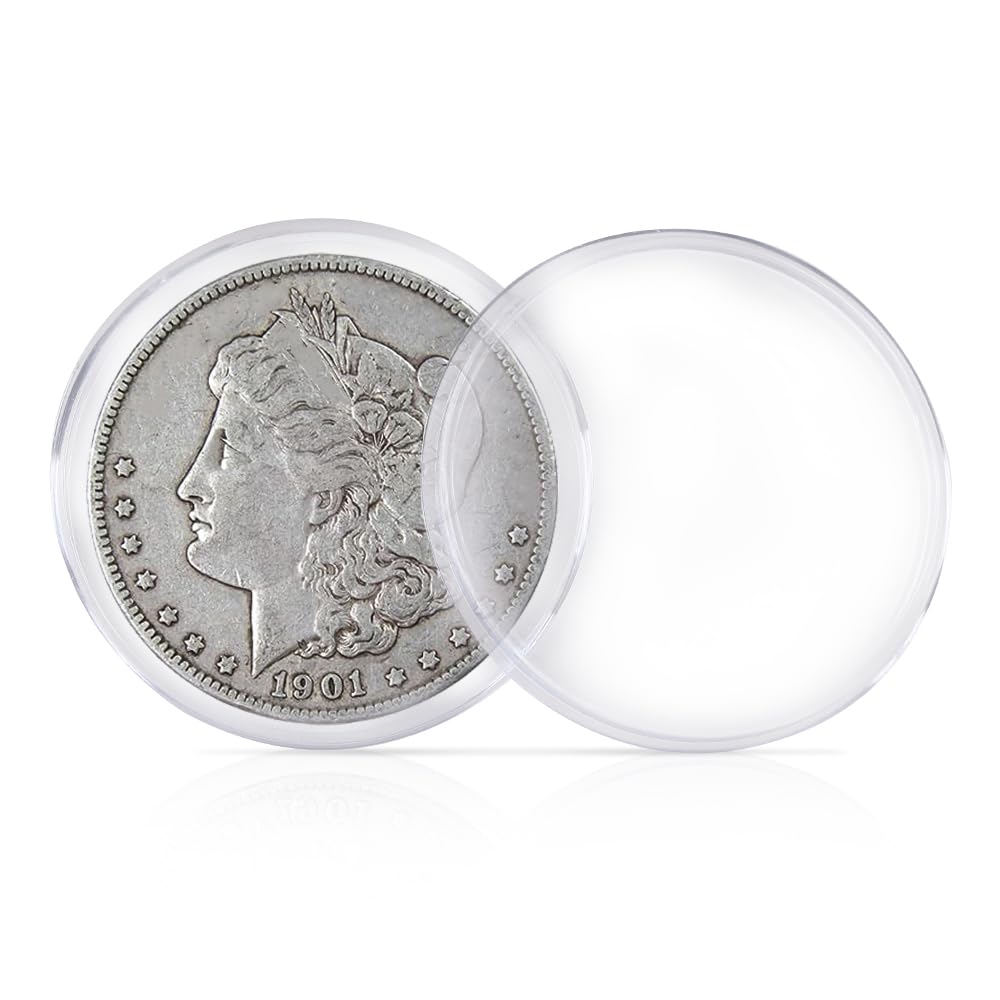 G-PLUS 25 Direct Fit Airtight 30.6mm Coin Holders Capsule Fit for JFK Half Dollar w/Box