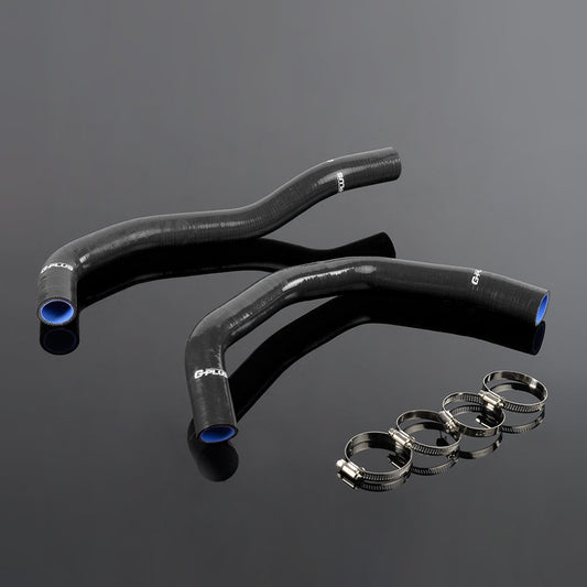 G-PLUS Silicone Radiator Hose Pipe Kit Clamps Compatible With 2003-2007 Honda Accord CM 2.4L l4 K24A,Black