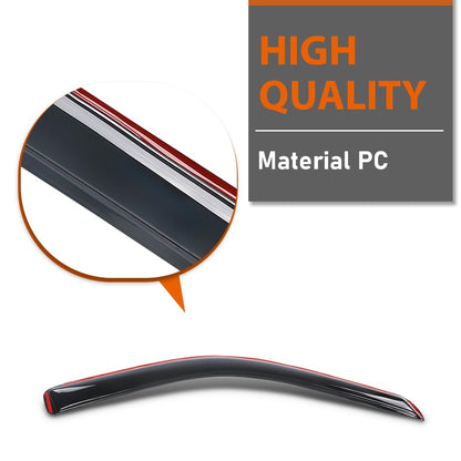 G-PLUS in-Channel Auto Vent Window Visor Compatible with Toyota Tundra CrewMax Only 2022-2026 Not Fit Double Cab 4PCS Smoky