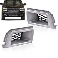 G-PLUS Bumper Air Duct for Chevy Silverado 1500 2003-2007 SS Style Gray Pair Front View