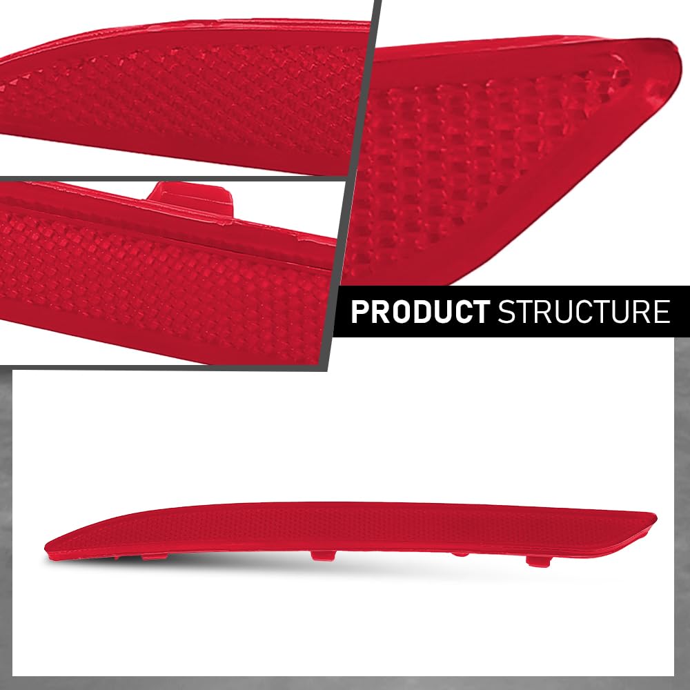 G-PLUS Rear Left Bumper Reflector, Compatible with Benz A220 A35 GLE350 GLE63 S550 2014-2022, Driver Side, 2228200774, MB1184104