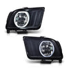 G-PLUS LED Headlights Compatible with Ford Mustang 2005 2006 2007 2008 2009 Front Headlamps Driver & Passenger Side Smoky Lens Black Housing 2Pcs,faros delanteros