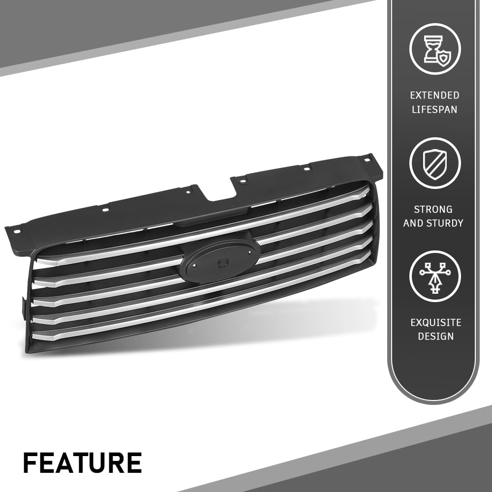 G-PLUS Front Bumper Grille Compatible with Subaru Forester 2006-2008 91121SA082, SU1200136
