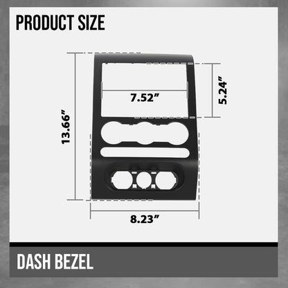G-PLUS Dash Radio Bezel Center Trim Panel Cover Accessories Compatible with Ford F150 2004-2008 Dashboard 4L3Z-1504302-AAA