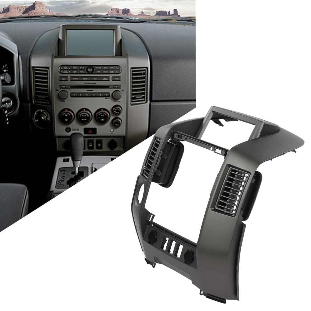 G-PLUS Dash Center Console Panel Lid Bezel w/Center Speaker&Cigarette Lighter Compatible with Nissan Armada SE LE SE 2005-2006/ Pathfinder Armada SE LE 2004/ Titan SE LE XE 2004-2015