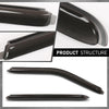 G-PLUS in-Channel Window Visors 4Pcs Compatible with Ford F150 Supercrew 2015-2025 & F150 Raptor SuperCrew 2017-2025 Rain Guards Side Wind Deflector with Tape Glossy Black