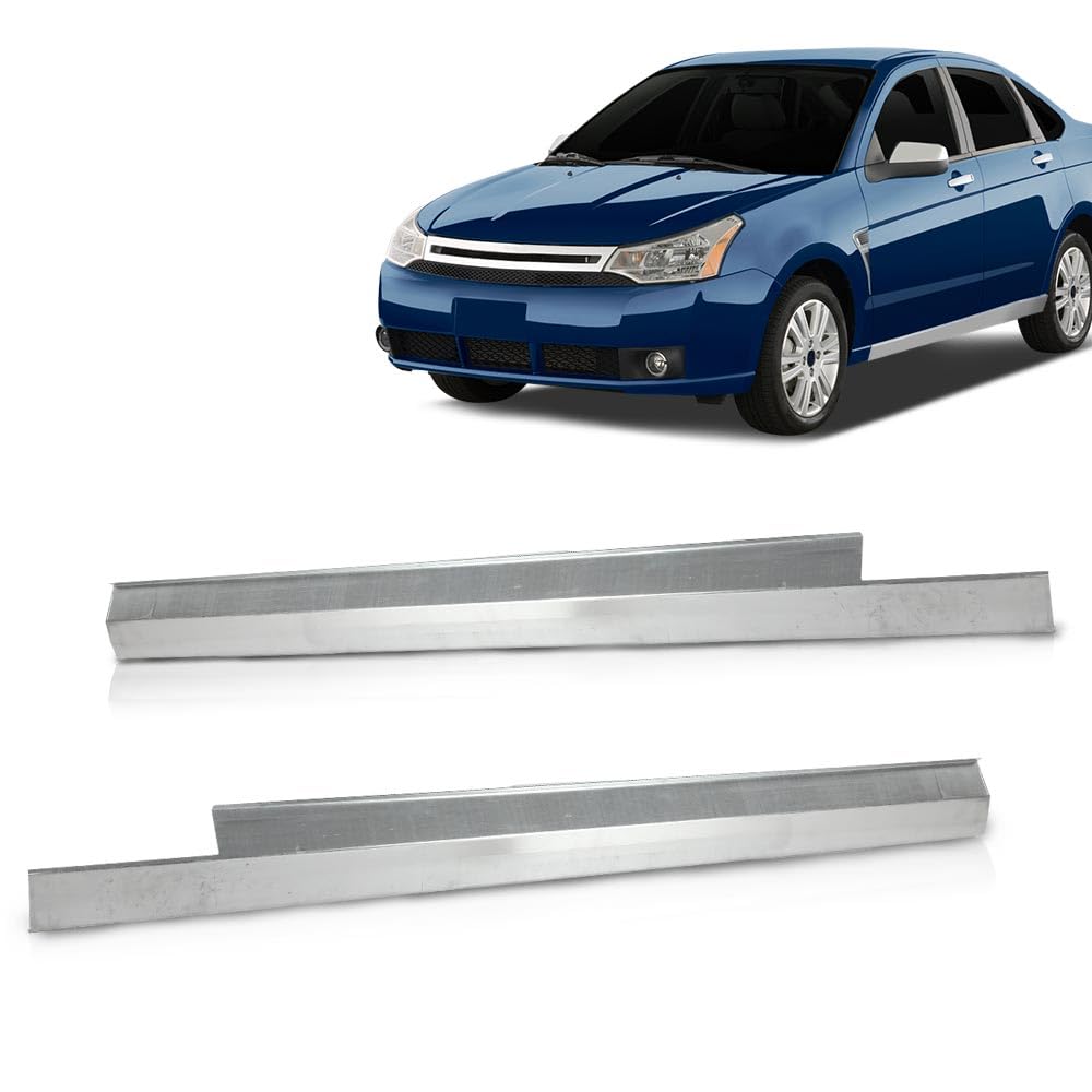 G-PLUS Slip-on Rocker Panel Left and Right Side Compatible with Ford Focus 4-Door 2008-2011 2450842E 0401140L 0401140R Sliver