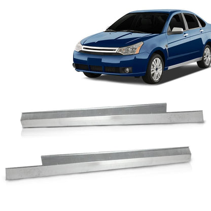 G-PLUS Slip-on Rocker Panel Left and Right Side Compatible with Ford Focus 4-Door 2008-2011 2450842E 0401140L 0401140R Sliver