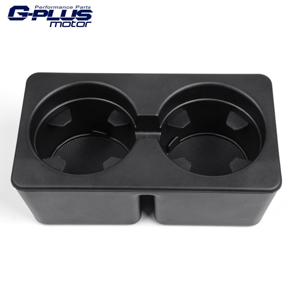 G-PLUS Floor Mounted Console Dual Cup Holder Insert Compatible with Silverado/Sierra 1500 2007-2013 19154712 Black