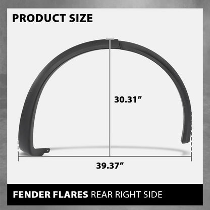 G-PLUS Rear Right Passenger Side Flare Wheel Arch Molding Compatible with Tesla Model X 2016-2023 1035291-00-E, 103529100E Wheel Opening Molding Arch Trim Black