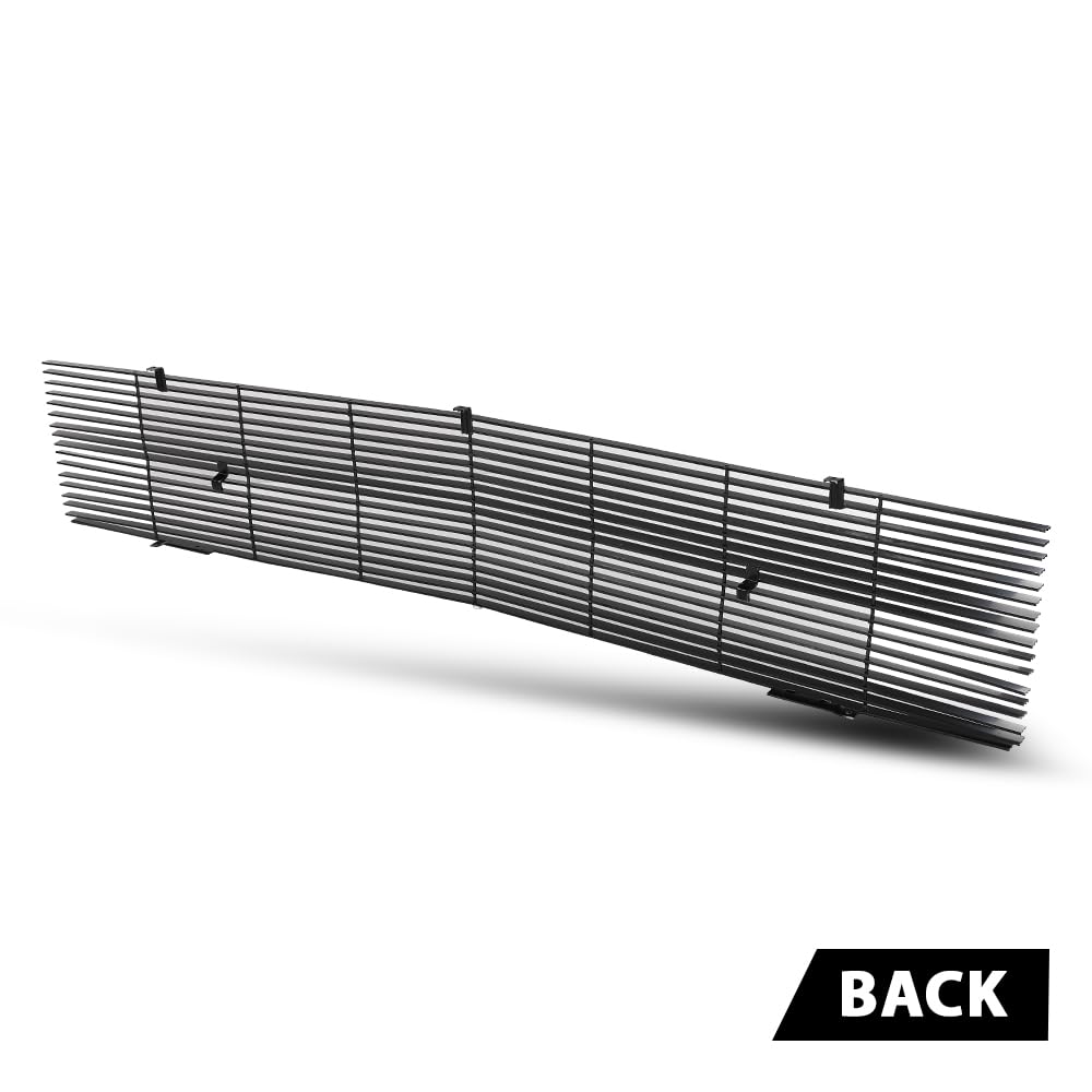 G-PLUS Chrome Billet Grille Compatible with Chevy GMC C/K Pickup Suburban Blazer Jimmy 1981-1988 Main Upper Stainless Steel Front Grill Insert (Phantom Style w/Stacked Lights)