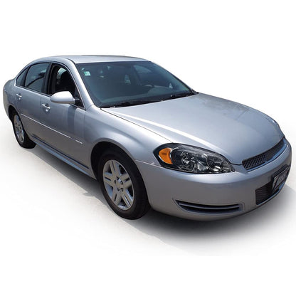 G-PLUS Headlights Assembly, Fit 2006-2007 Chevy Monte Carlo/2006-2013 Chevy Impala/2014-2016 Chevy Impala Limited Bumper Headlamps, Smoky Lens Chrome Housing Amber Reflector,faros delanteros