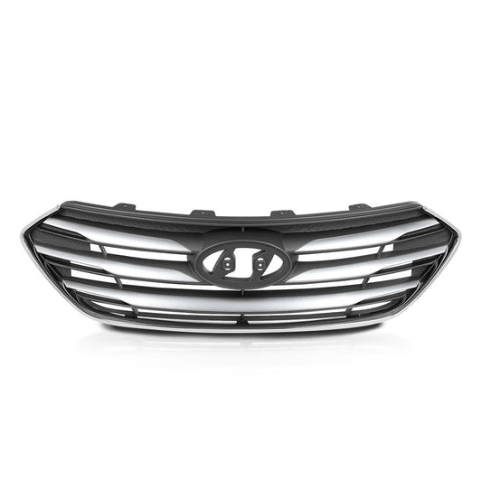 G-PLUS Grille Assembly Compatible with Hyundai Santa Fe Sport 2017 2018 ABS Plastic Grill 863514Z500, HY1200201