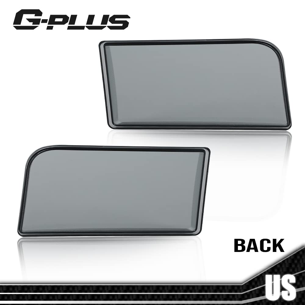 G-PLUS Headlights w/Corner Signal Bumper Lamps Compatible with 1992-1996 Ford F150 F250 F350 Bronco F2TZ13008A, F2TZ13008B