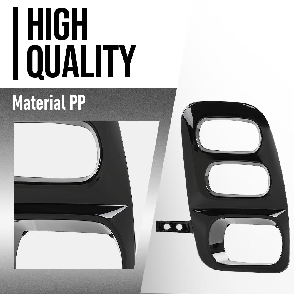 G-PLUS Fog Light Covers Front Driver Left Side Compatible with Honda Odyssey (submodel: Elite, Touring) 2021 2022 2023 2024 71107THRA60, HO1038162 Black