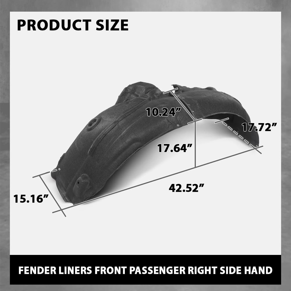 G-PLUS Fender Liner Front Passenger Right Side Compatible with Audi A6 S6 2017-2018 4G0821134F, AU1249149