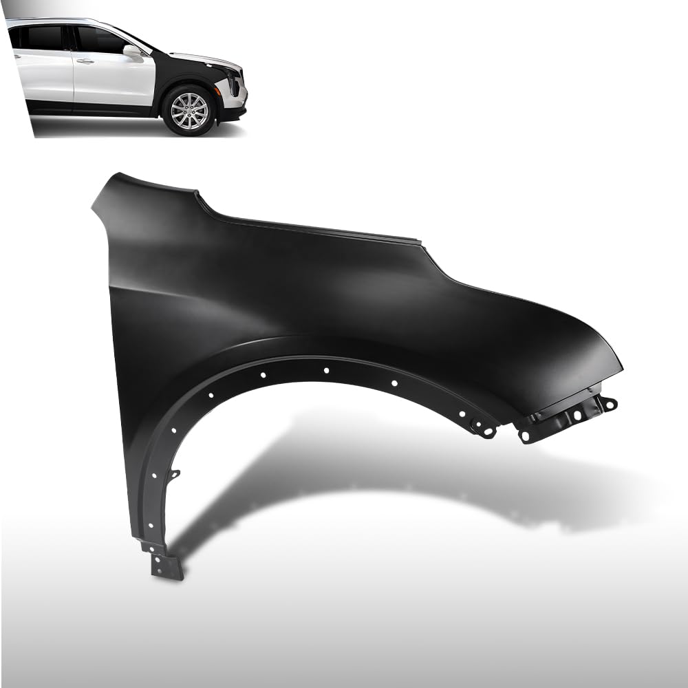 G-PLUS Front Fender Passenger Right Side Compatible with Cadillac XT4 (submodel: Luxury, Premium Luxury, Sport) 2019-2023 84216123, GM1241412 Black