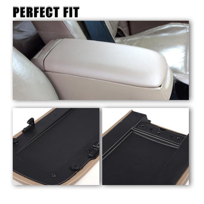 G-PLUS Center Console Lid Cover Compatible with Ford Explorer Mountaineer 1997-2001/ Fit Ford Sport Trac 2001-2002 Beige Armrest Lids 1L2Z9806024AAA, 1L2Z9806024AAB, 1L2Z9806024AAE