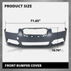 G-PLUS Front Bumper Cover Compatible with Jaguar XF Supercharged 2009-2011 w/Tow Hook Hole & Fog Light Holes & Parking Aid Sensor Holes, C2Z8838XXX, JA1000142, Black