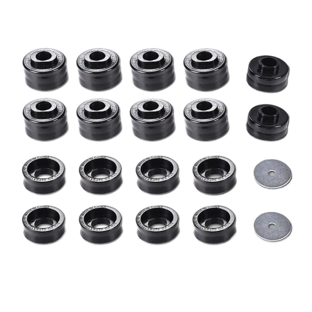 G-PLUS Body Mounts in Polyurethane PU Compatible with 1999-2017 F250 F350 Super Duty 2WD/4WD,Body Cab Mounts Bushings Kit (Black)