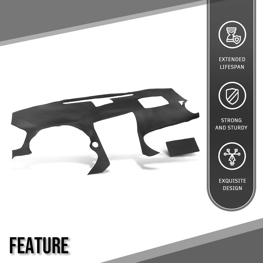 G-PLUS TPE Dash Cover Dashboard, Compatible with LX IS250/IS350 C 2010-2013 LX IS250/IS350 Base 2006-2013 Black