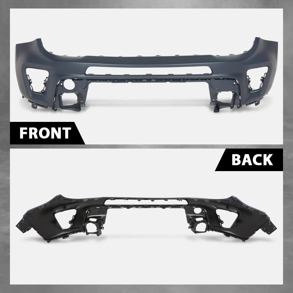 G-PLUS 1PC Front Upper Bumper Cover Compatible with Jeep Renegade Non Trailhawk 2019 2020 2021 2022, 6VM44TZZAA, CH1014136, Black