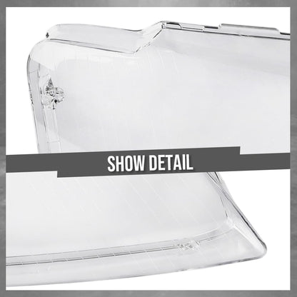 G-PLUS Headlight Lens Cover Compatible with Audi A8 D3 2005-2010 Left & Right Pair Front Headlamp Lens Cover Clear