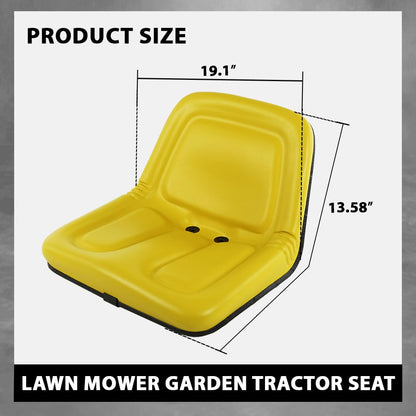 G-PLUS Lawn Mower Garden Tractor Seat Yellow Compatible with John Deere Mowers TX30, STX38, 130, 160, 165, 170, 175, 180, 185, 110 GG420-32959, MG861683