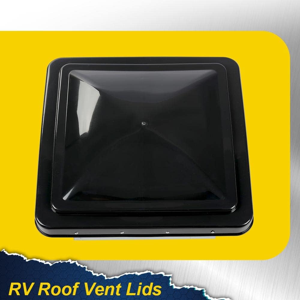G-PLUS 3PCS Black Roof Vent Cover 14" x 14" Compatible with Universal RV, Trailer, Camper, Motorhome Trailer Ventline,Vent Lid Replacement